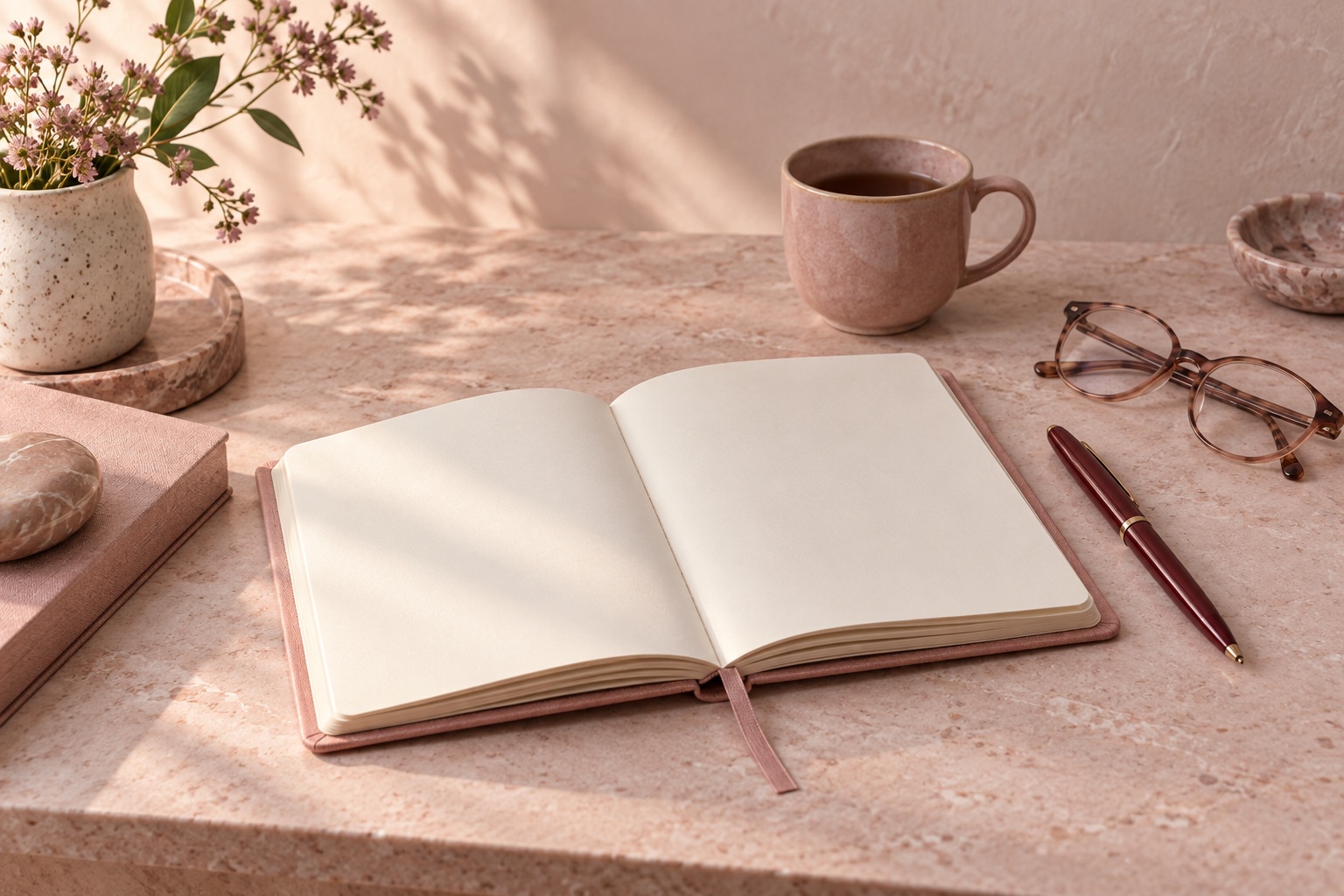 Notebook and pen for preparing consultation questions